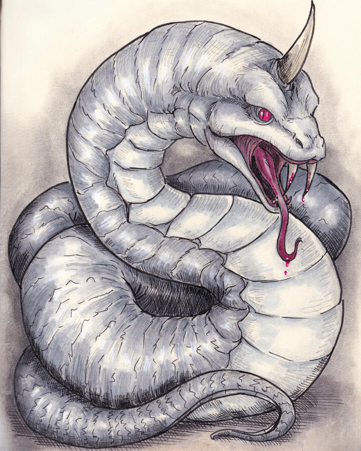 White horned serpent